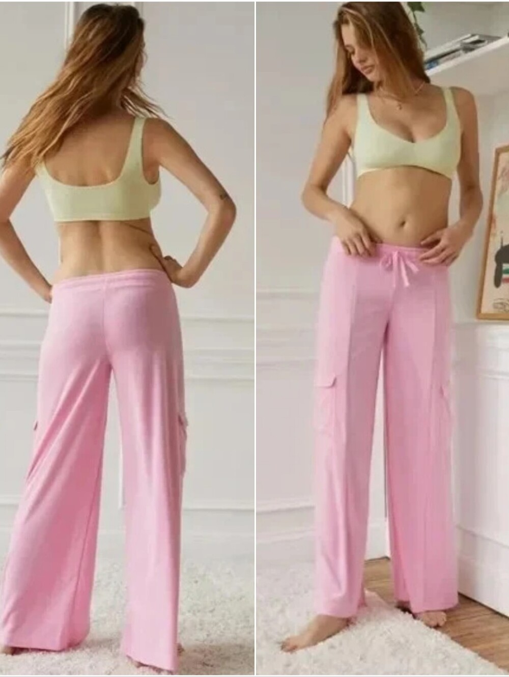 NEW! UO OUT FROM UNDER Gabbie Terrycloth Cargo Pants